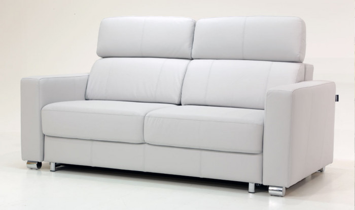 Leather Lounge Sofa Bed - West